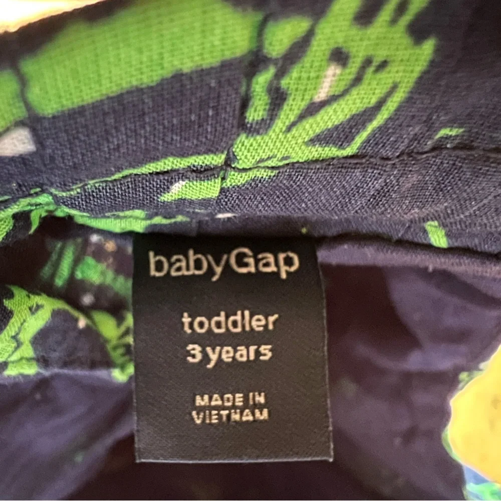 Baby Gap Navy and Green Sailboat Dress